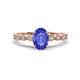 1 - Renea 0.97 ctw Tanzanite Oval cut (7x5 mm) With accented Diamonds Engagement Ring  