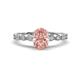 1 - Renea 0.87 ctw Morganite Oval cut (7x5 mm) With accented Diamonds Engagement Ring  