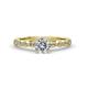 1 - Renea 0.87 ctw Lab Grown Diamond (5.80 mm) with accented Diamonds Engagement Ring 
