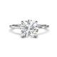 2 - Morgan 1.50 ctw Center IGI Certified Lab Grown Diamond (VS1/F) with Prong Studded Diamond Solitaire Plus Engagement Ring 