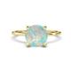 1 - Morgan 1.55 ctw Center Opal with Prong Studded Natural Diamond Solitaire Plus Engagement Ring 