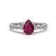 1 - Renea 1.22 ctw Rhodolite Garnet Pear Shape (8x5 mm) With accented Diamonds Engagement Ring 