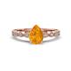 1 - Renea 0.91 ctw Citrine Pear Shape (8x5 mm) With accented Diamonds Engagement Ring 