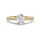 2 - Renea 0.97 ctw Moissanite Oval cut (7x5 mm) With accented Diamonds Engagement Ring  