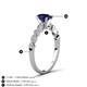 3 - Renea 1.02 ctw Blue Sapphire Oval cut (7x5 mm) With accented Diamonds Engagement Ring  