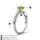 3 - Renea 1.02 ctw Peridot Oval cut (7x5 mm) With accented Diamonds Engagement Ring  