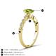 3 - Renea 1.02 ctw Peridot Oval cut (7x5 mm) With accented Diamonds Engagement Ring  