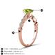 3 - Renea 1.02 ctw Peridot Oval cut (7x5 mm) With accented Diamonds Engagement Ring  