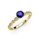 4 - Renea 0.87 ctw Blue Sapphire (5.80 mm) with accented Diamonds Engagement Ring 