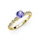 4 - Renea 0.82 ctw Tanzanite (5.80 mm) with accented Diamonds Engagement Ring 
