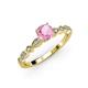 4 - Renea 0.82 ctw Pink Tourmaline (5.80 mm) with accented Diamonds Engagement Ring 