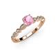 4 - Renea 0.82 ctw Pink Tourmaline (5.80 mm) with accented Diamonds Engagement Ring 