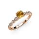 4 - Renea 0.82 ctw Citrine (5.80 mm) with accented Diamonds Engagement Ring 