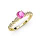 4 - Renea 0.87 ctw Pink Sapphire (5.80 mm) with accented Diamonds Engagement Ring 