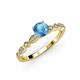 4 - Renea 0.90 ctw Blue Topaz (5.80 mm) with accented Diamonds Engagement Ring 