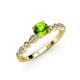 4 - Renea 0.87 ctw Peridot (5.80 mm) with accented Diamonds Engagement Ring 