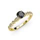 4 - Renea 1.05 ctw Black Diamond (5.80 mm) with accented Diamonds Engagement Ring 