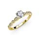 4 - Renea 0.87 ctw Lab Grown Diamond (5.80 mm) with accented Diamonds Engagement Ring 