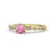 7 - Renea 0.82 ctw Pink Tourmaline (5.80 mm) with accented Diamonds Engagement Ring 