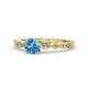 7 - Renea 0.90 ctw Blue Topaz (5.80 mm) with accented Diamonds Engagement Ring 