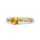 7 - Renea 0.82 ctw Citrine (5.80 mm) with accented Diamonds Engagement Ring 