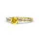 7 - Renea 0.87 ctw Yellow Sapphire (5.80 mm) with accented Diamonds Engagement Ring 