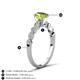 4 - Renea 1.07 ctw Peridot Pear Shape (8x5 mm) With accented Diamonds Engagement Ring 