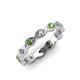 3 - Breanna 2.20 mm Green Garnet and Diamond Eternity Band 