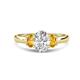 1 - Gemma 8x6 mm Oval Cut Lab Grown Diamond and Citrine Trellis Three Stone Engagement Ring 