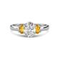 1 - Gemma 8x6 mm Oval Cut Lab Grown Diamond and Citrine Trellis Three Stone Engagement Ring 