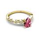 6 - Renea 0.92 ctw Pink Tourmaline Pear Shape (8x5 mm) With accented Diamonds Engagement Ring 