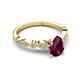 6 - Renea 1.22 ctw Rhodolite Garnet Pear Shape (8x5 mm) With accented Diamonds Engagement Ring 