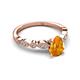 6 - Renea 0.91 ctw Citrine Pear Shape (8x5 mm) With accented Diamonds Engagement Ring 