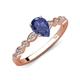 5 - Renea 0.80 ctw Iolite Pear Shape (8x5 mm) With accented Diamonds Engagement Ring 