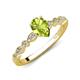 5 - Renea 1.07 ctw Peridot Pear Shape (8x5 mm) With accented Diamonds Engagement Ring 