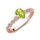 5 - Renea 1.07 ctw Peridot Pear Shape (8x5 mm) With accented Diamonds Engagement Ring 