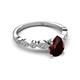 6 - Renea 1.22 ctw Red Garnet Pear Shape (8x5 mm) With accented Diamonds Engagement Ring 