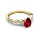 6 - Renea 1.47 ctw Ruby Pear Shape (8x5 mm) With accented Diamonds Engagement Ring 