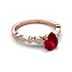 6 - Renea 1.47 ctw Ruby Pear Shape (8x5 mm) With accented Diamonds Engagement Ring 