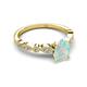 6 - Renea 0.57 ctw Opal Pear Shape (8x5 mm) With accented Diamonds Engagement Ring 