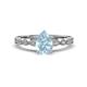 1 - Renea 0.72 ctw Aquamarine Pear Shape (8x5 mm) With accented Diamonds Engagement Ring 