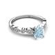 6 - Renea 0.72 ctw Aquamarine Pear Shape (8x5 mm) With accented Diamonds Engagement Ring 