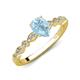 5 - Renea 0.72 ctw Aquamarine Pear Shape (8x5 mm) With accented Diamonds Engagement Ring 
