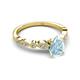 6 - Renea 0.72 ctw Aquamarine Pear Shape (8x5 mm) With accented Diamonds Engagement Ring 