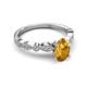 5 - Renea 0.84 ctw Citrine Oval cut (7x5 mm) With accented Diamonds Engagement Ring  