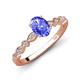 4 - Renea 0.97 ctw Tanzanite Oval cut (7x5 mm) With accented Diamonds Engagement Ring  