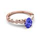 5 - Renea 0.97 ctw Tanzanite Oval cut (7x5 mm) With accented Diamonds Engagement Ring  