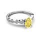 5 - Renea 1.12 ctw Yellow Sapphire Oval cut (7x5 mm) With accented Diamonds Engagement Ring  