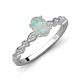 4 - Renea 0.62 ctw Opal Oval cut (7x5 mm) With accented Diamonds Engagement Ring  