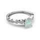 5 - Renea 0.62 ctw Opal Oval cut (7x5 mm) With accented Diamonds Engagement Ring  